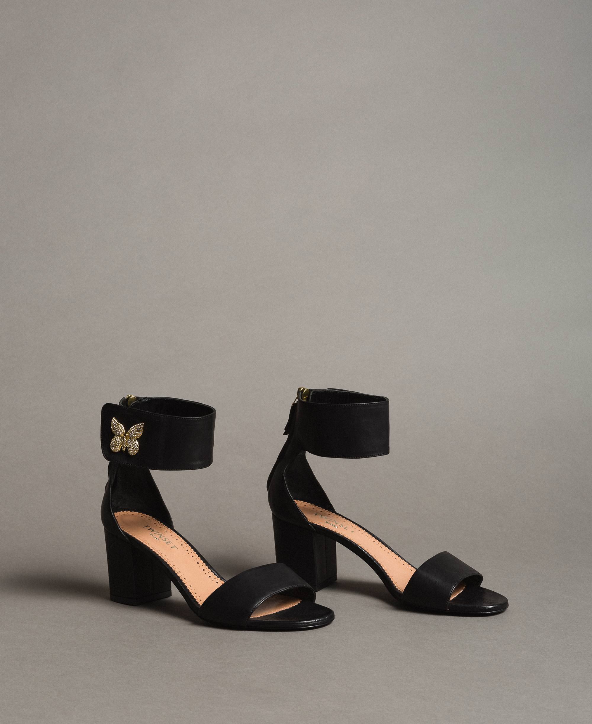 rhinestone butterfly sandals