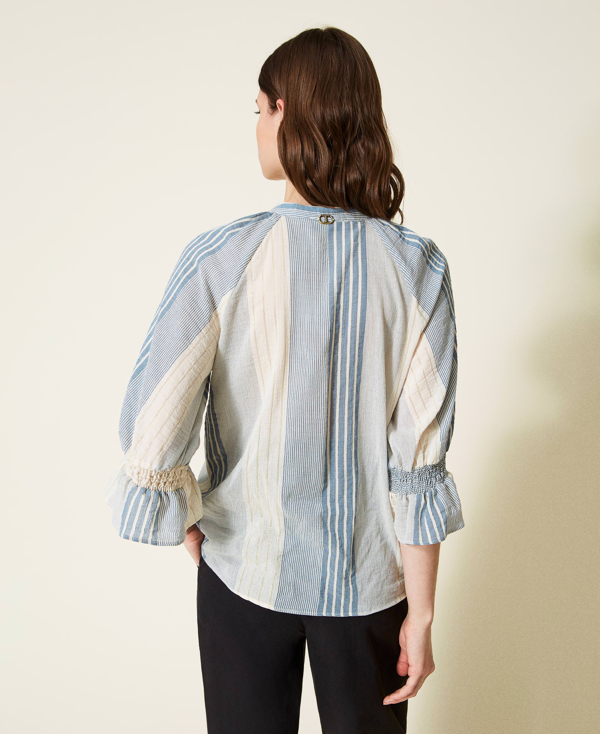 Striped gauze blouse Woman, Patterned TWINSET Milano