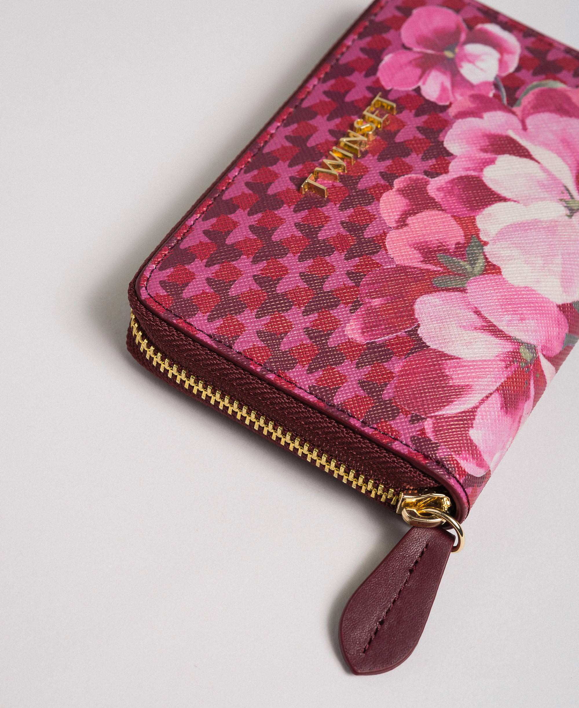 Printed Wristlet Coin Purse with Two Compartments