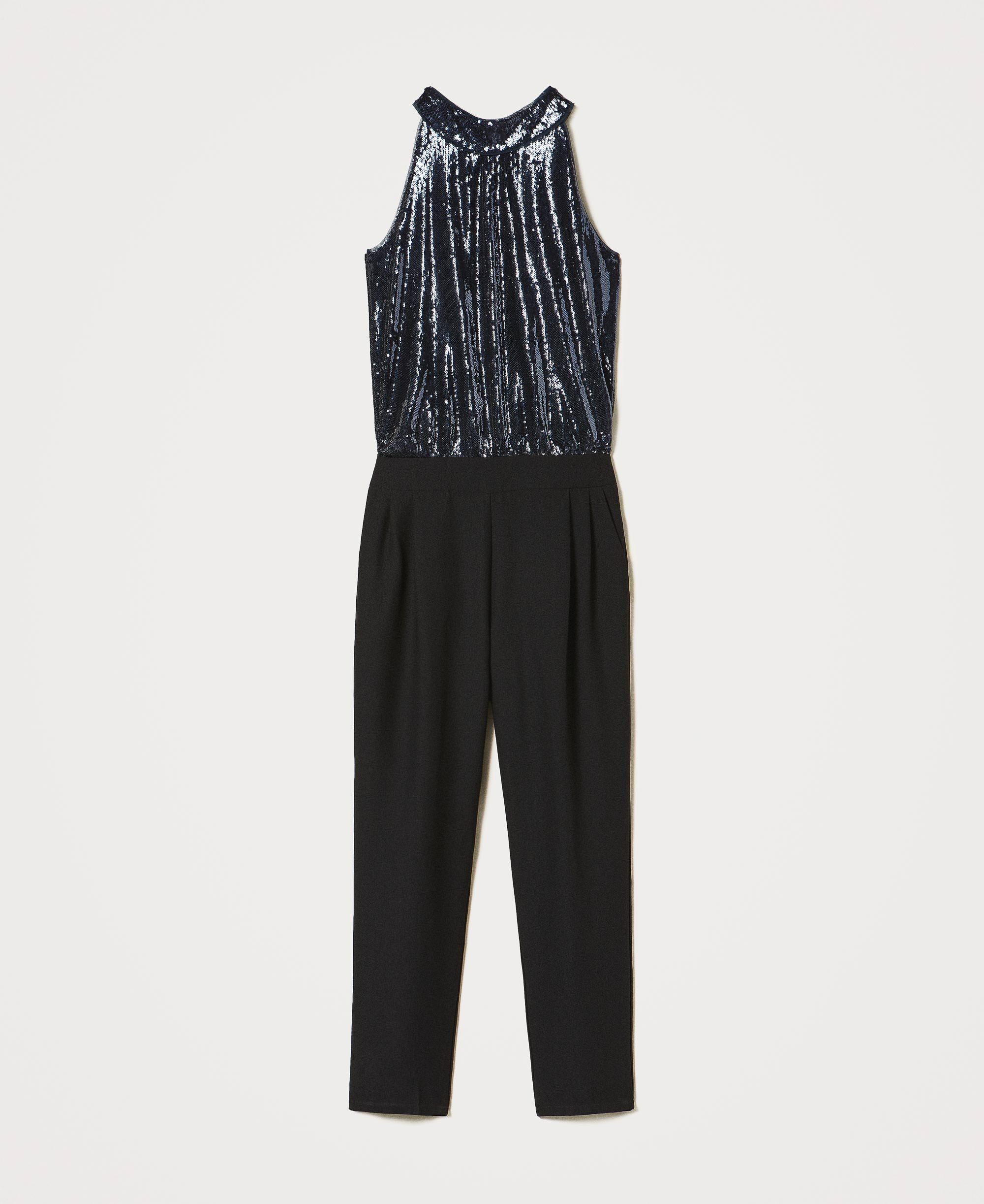 Tuta con paillettes Donna, Nero | TWINSET Milano