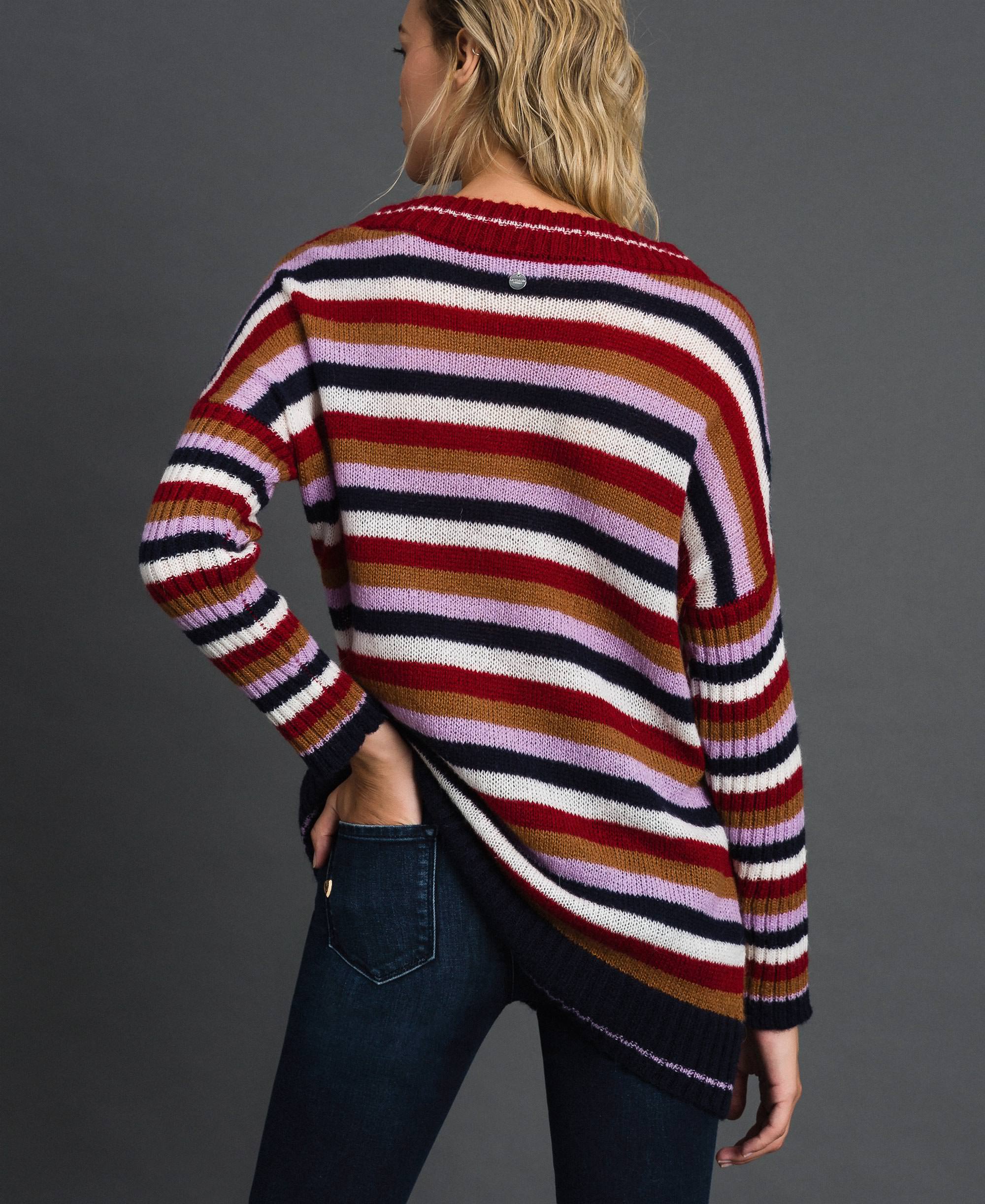 Pull Femme 8PM Laine Multicolor Cuivre - Fabriqué En Italie, Composition Acrylique/laine, Neuf Avec étiquettes