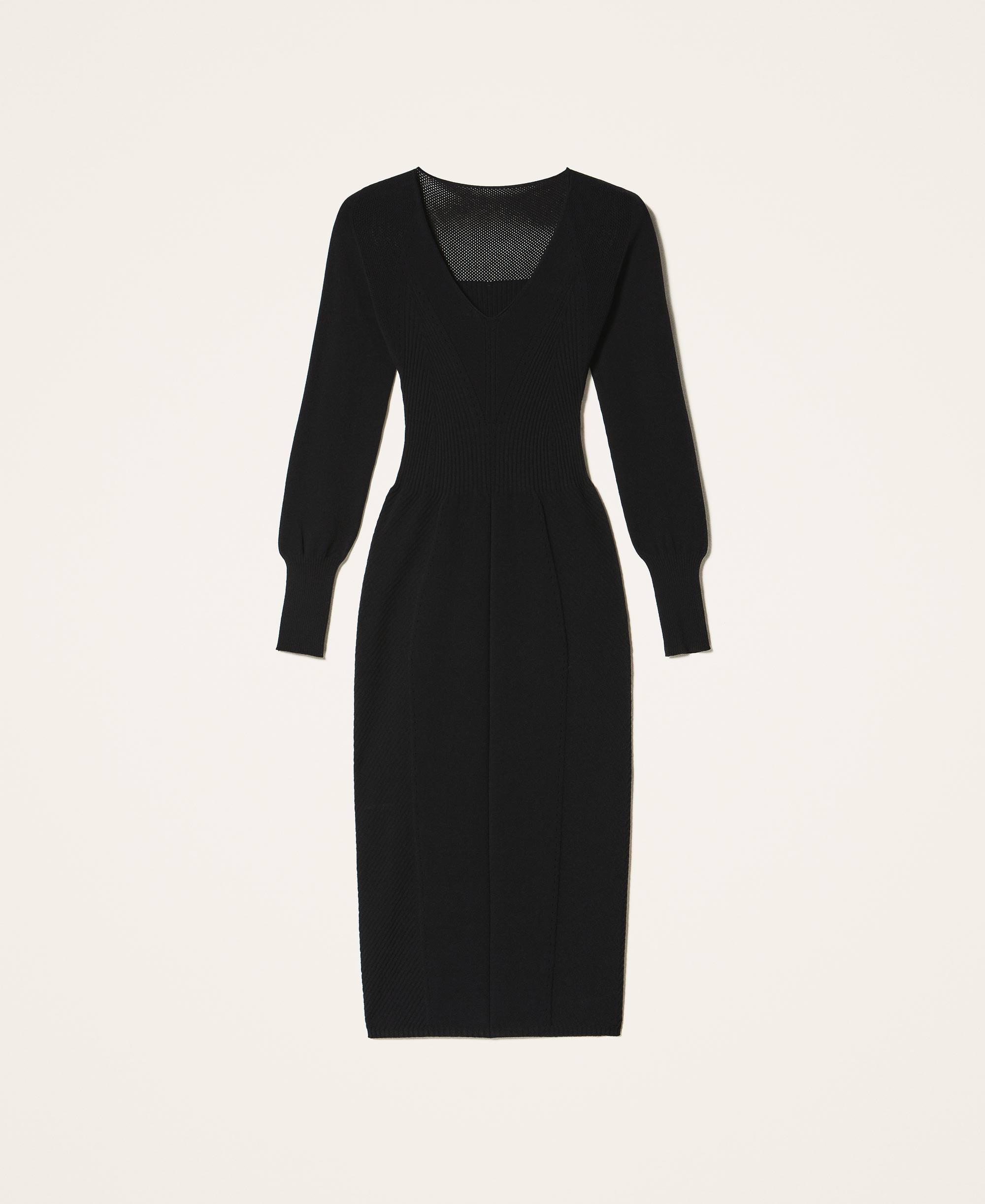 Knit sheath dress Woman, Black | TWINSET Milano
