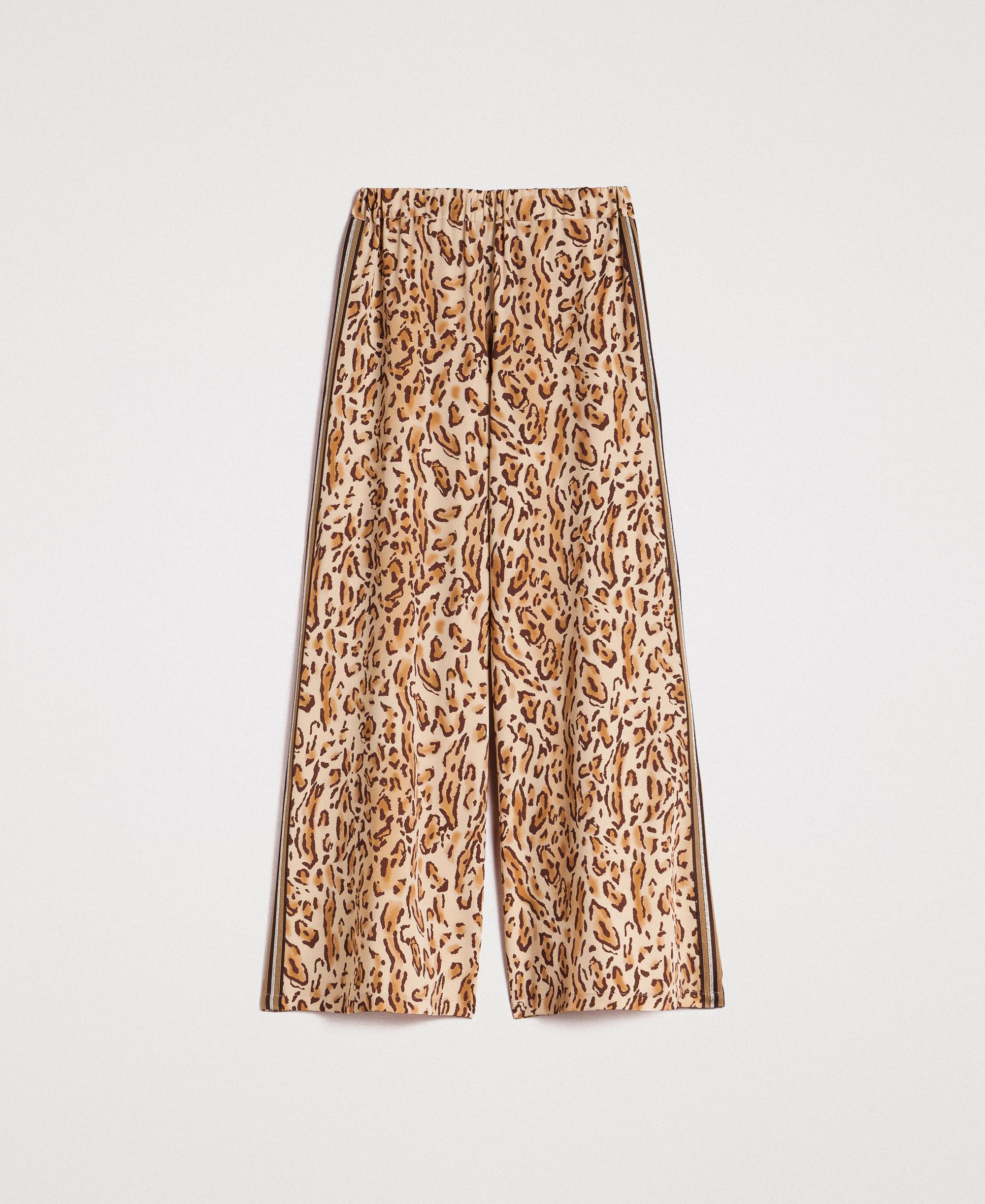 Pantalone a palazzo stampa animalier