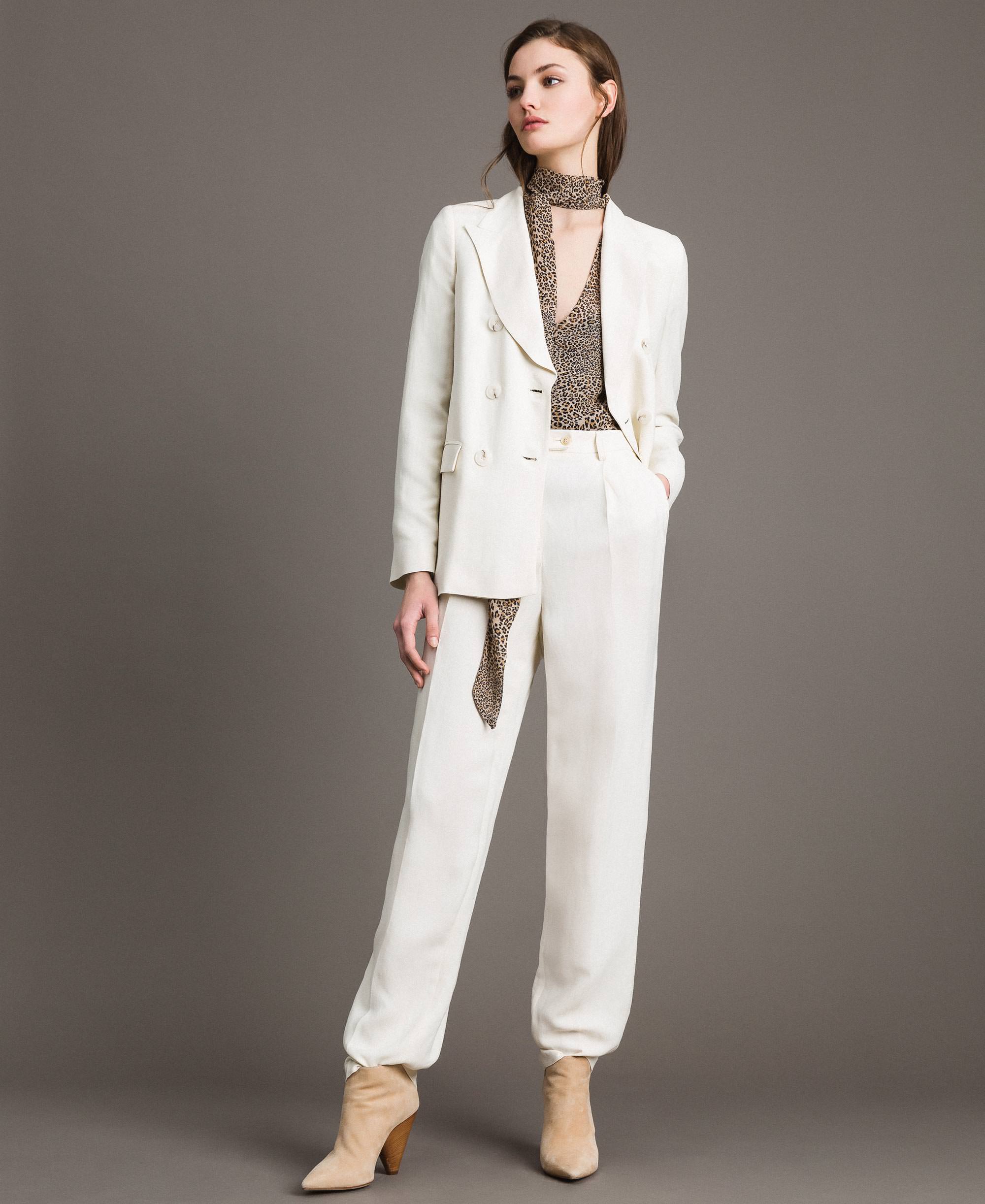 Giacca blazer in misto lino