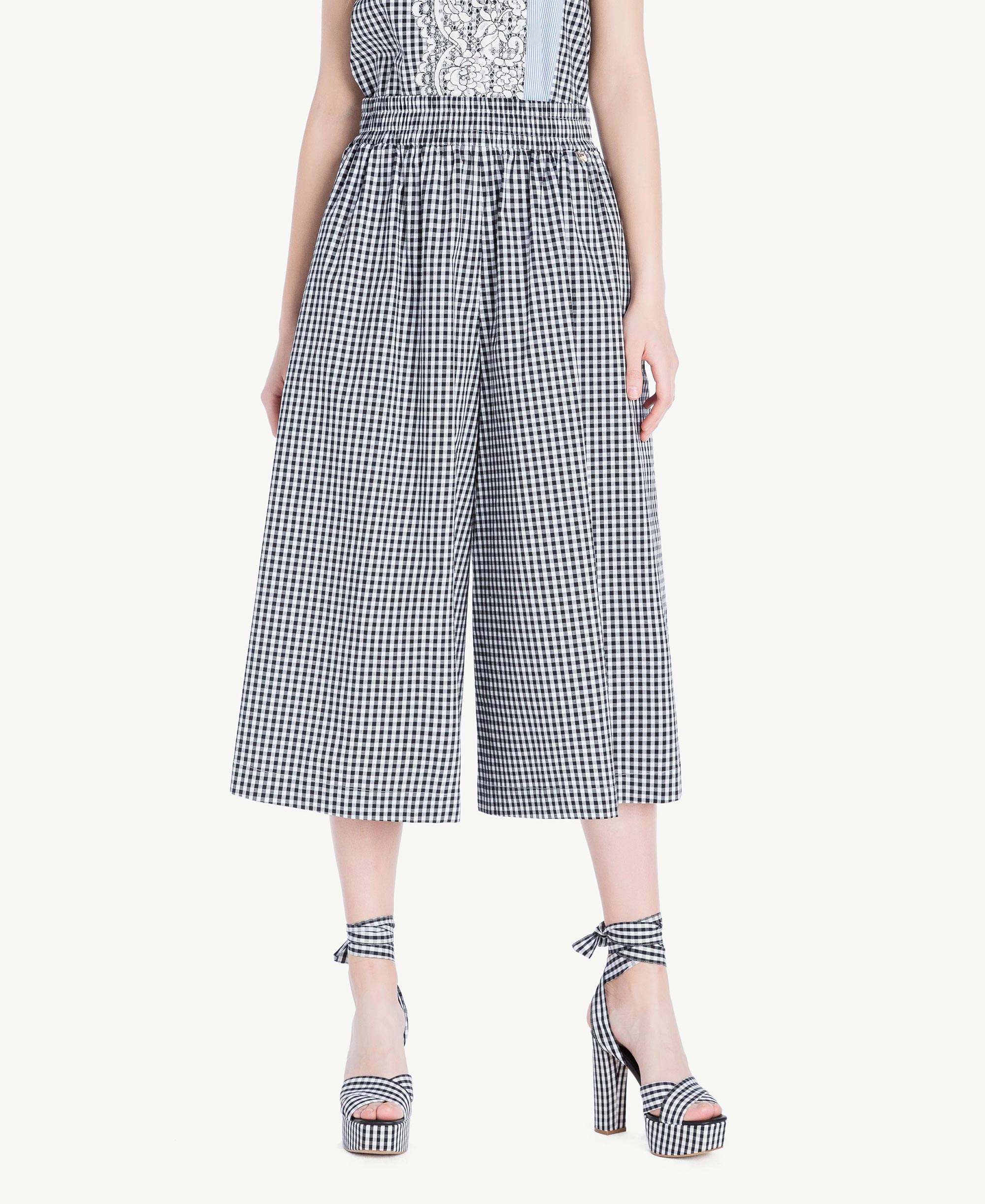 2-Pockets Vichy Knit Top