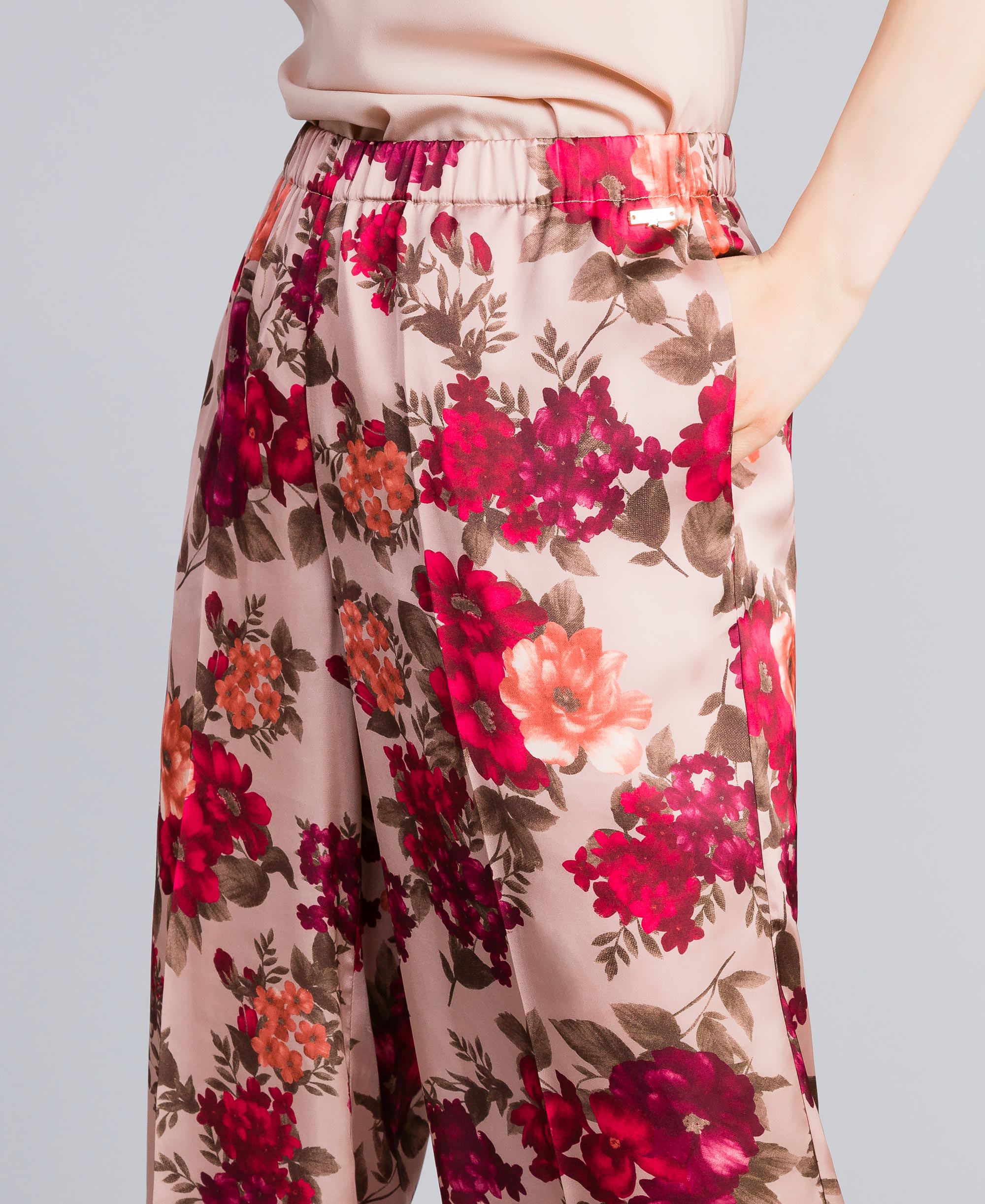 Floral print palazzo trousers