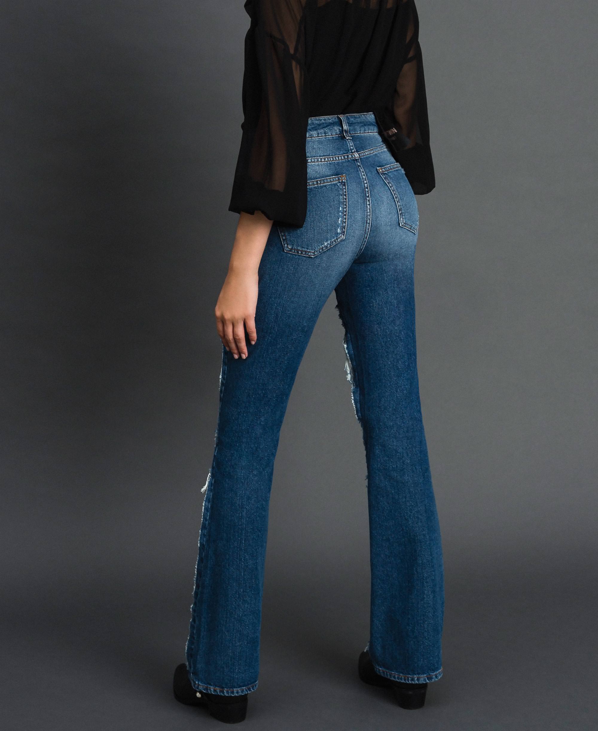 bell bottom jeans with lace