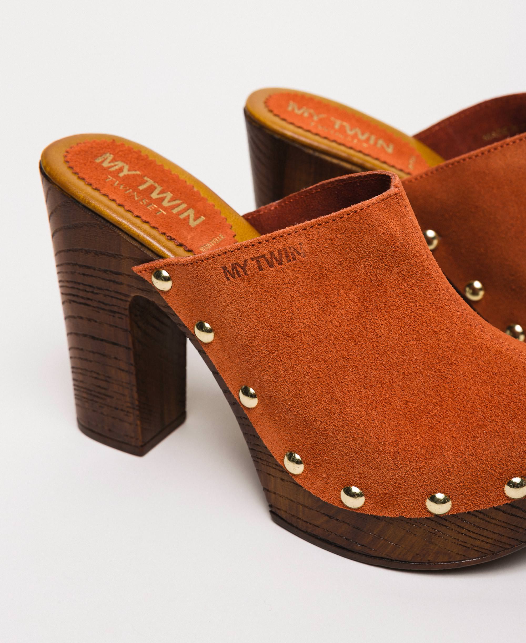 Zuecos de ante Mujer, Marrón TWINSET Milano