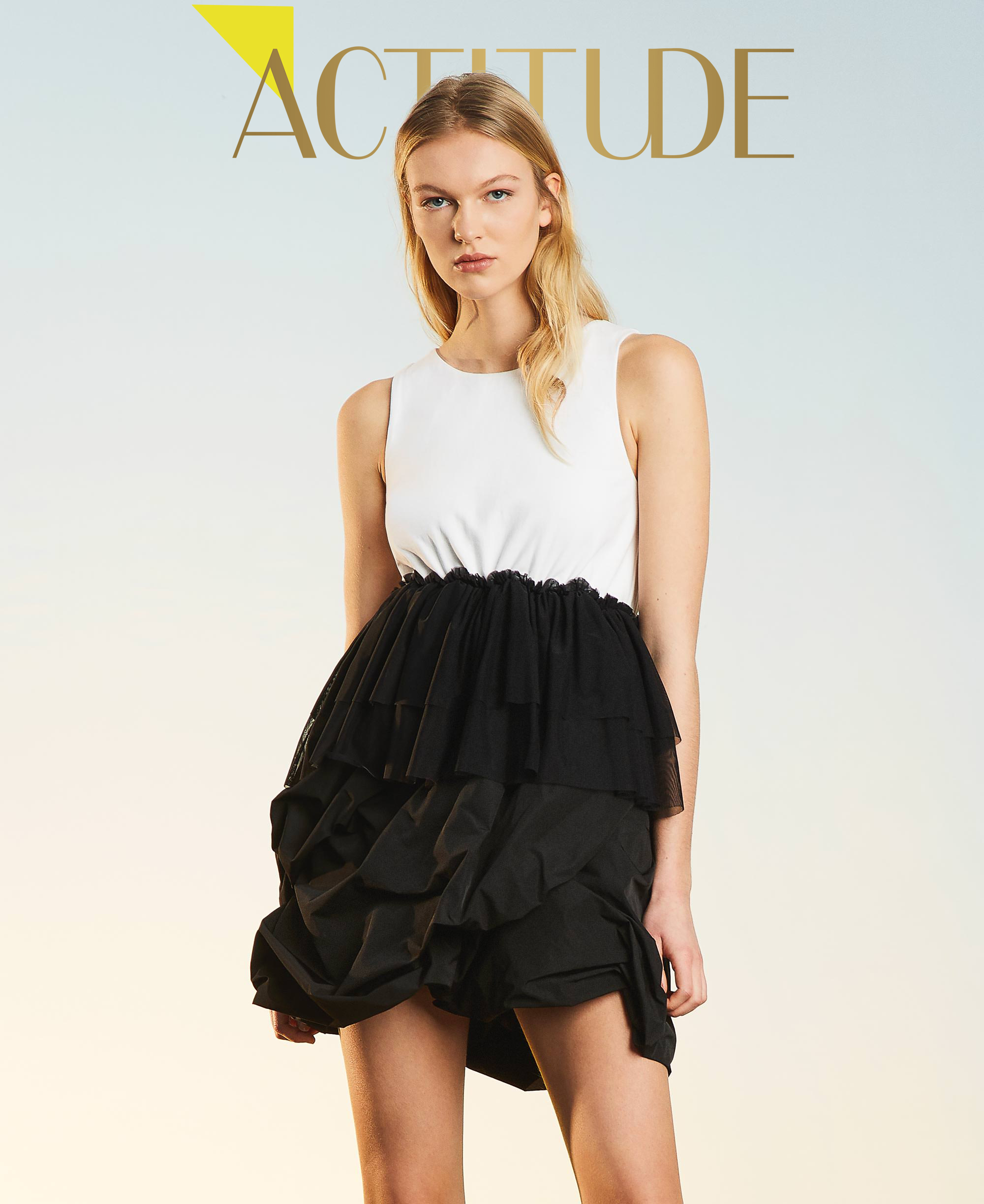 Abito 'Merope' con balze e drappeggio, Actitude | TWINSET Milano