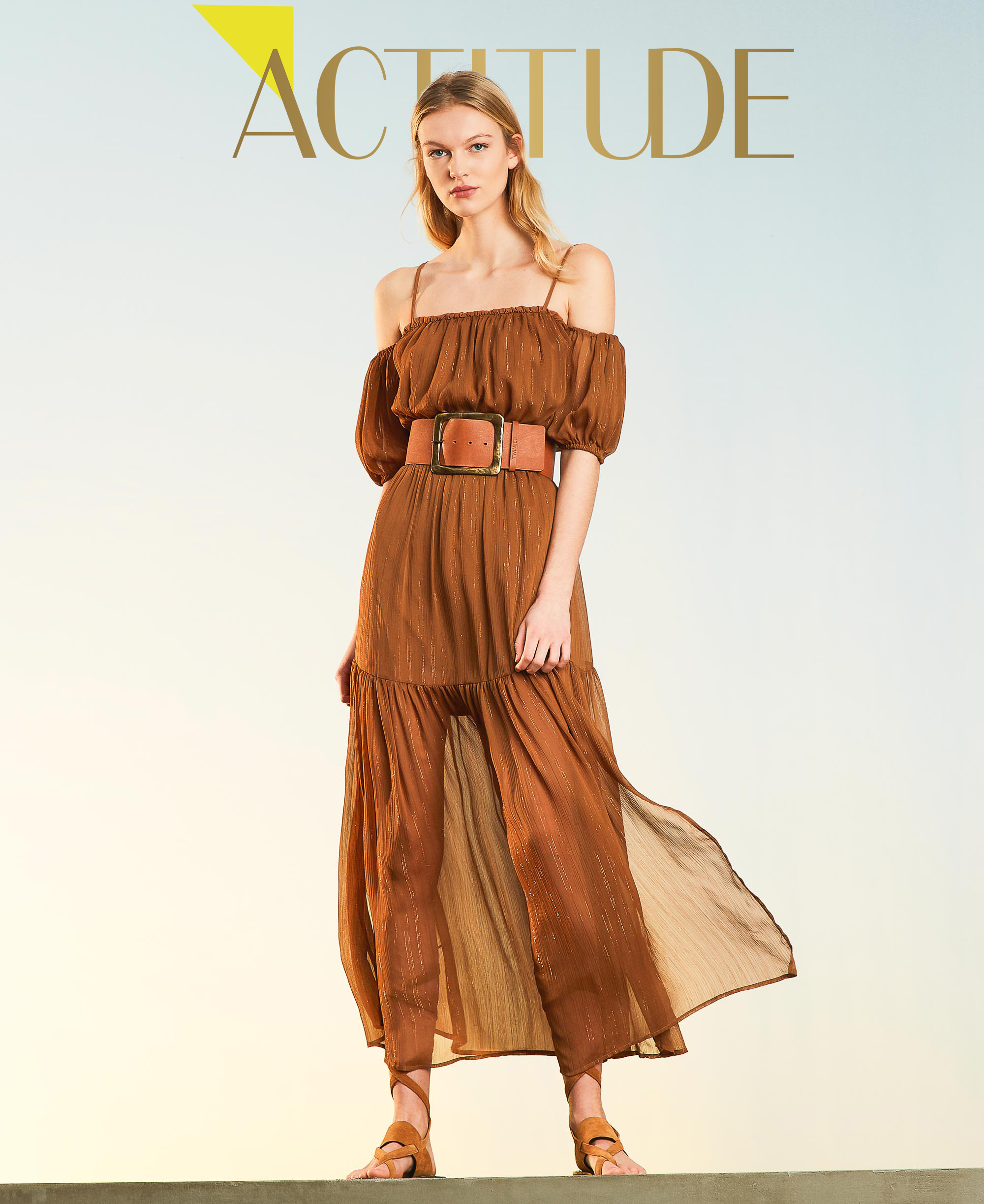 Lurex creponne “Sika” dress, Actitude 