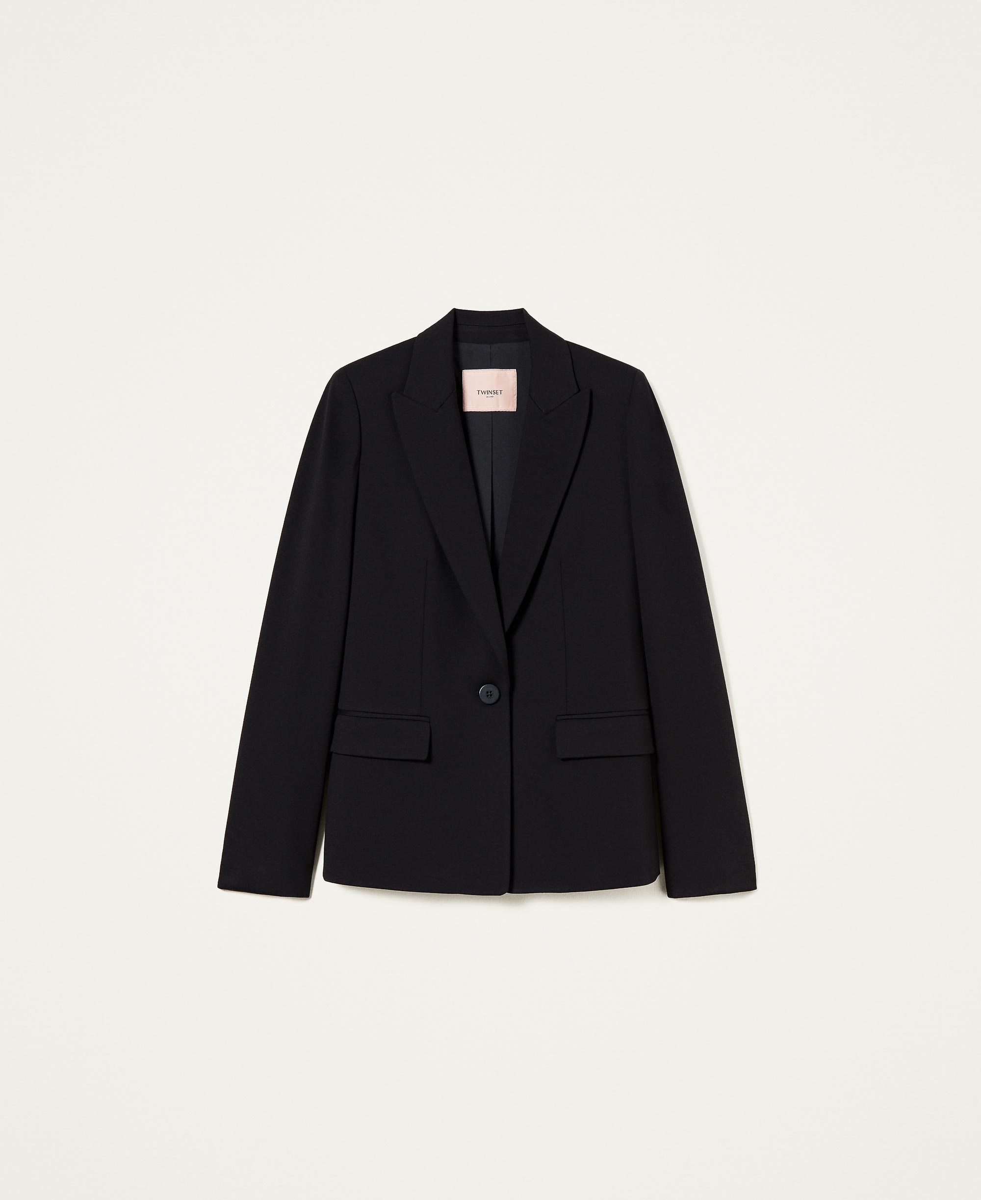 221tp2400 blazer di Twinset in Nero eleganti e blazer Donna Abbigliamento da Giacche da Giacche sportive 