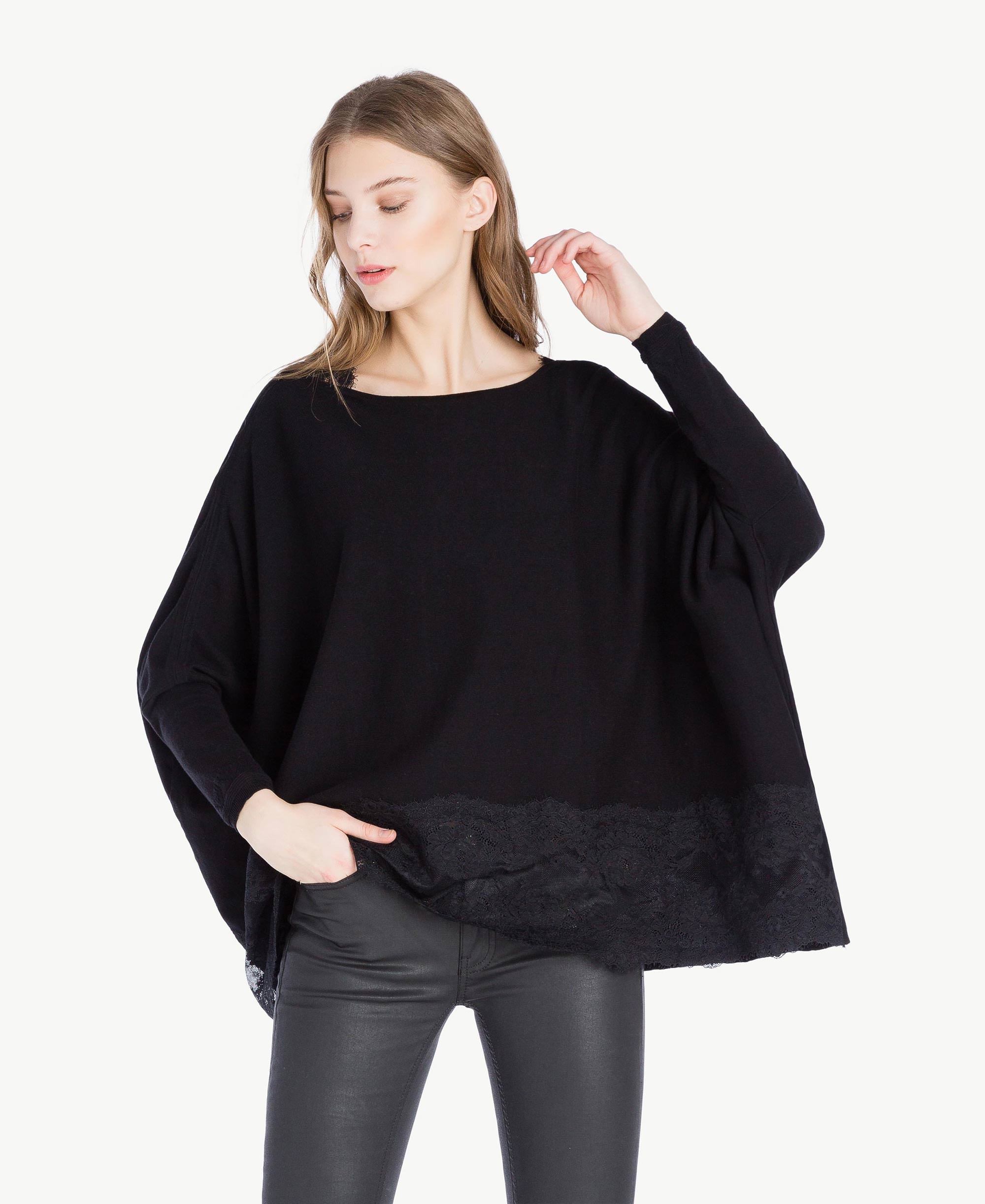 Street One Maglietta Style Vianna In Pizzo Effetto Filato Fiammato - Donna, Vestibilità Estiva, Elastico In Vita