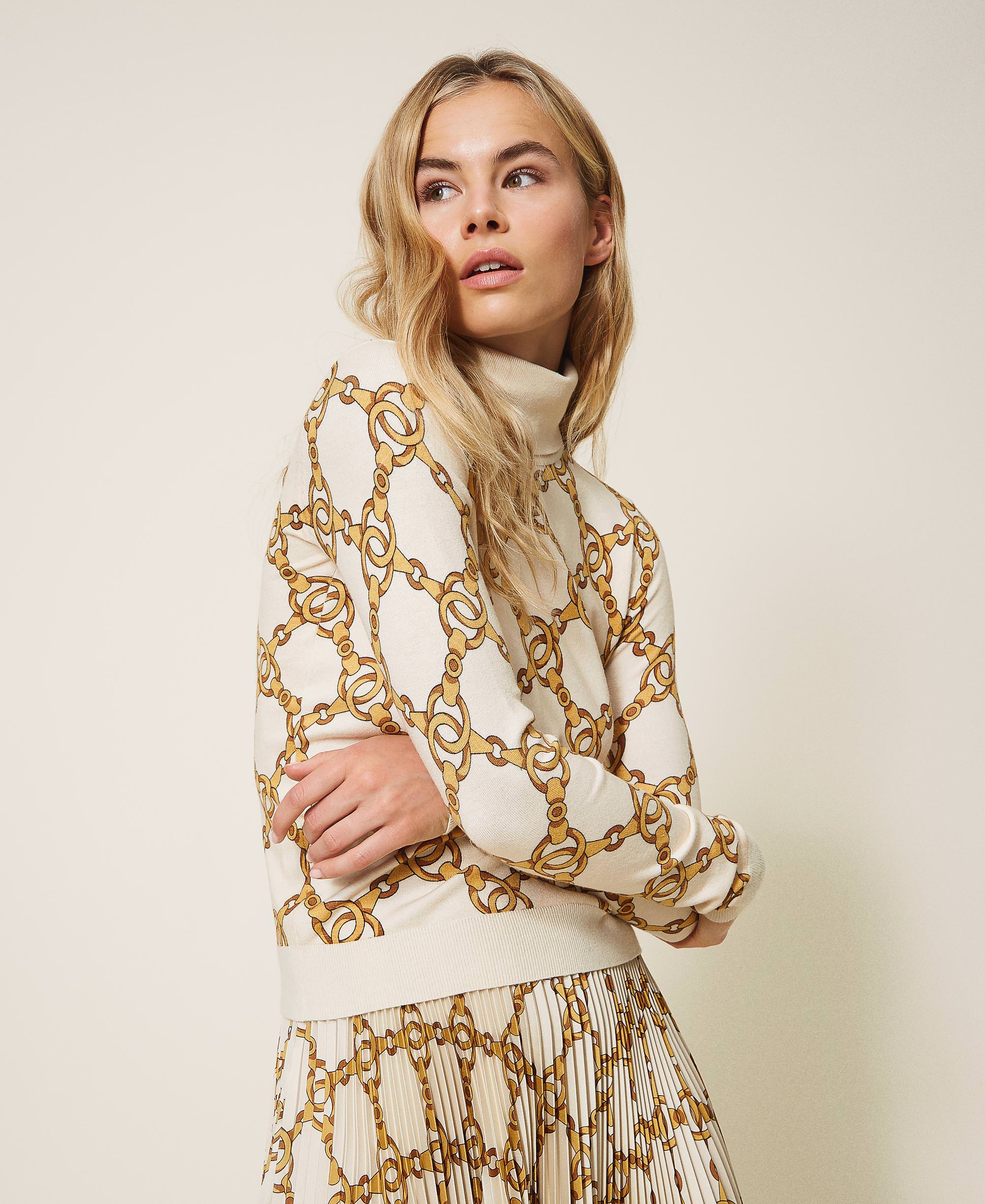 chain print Woman, Beige | TWINSET Milano
