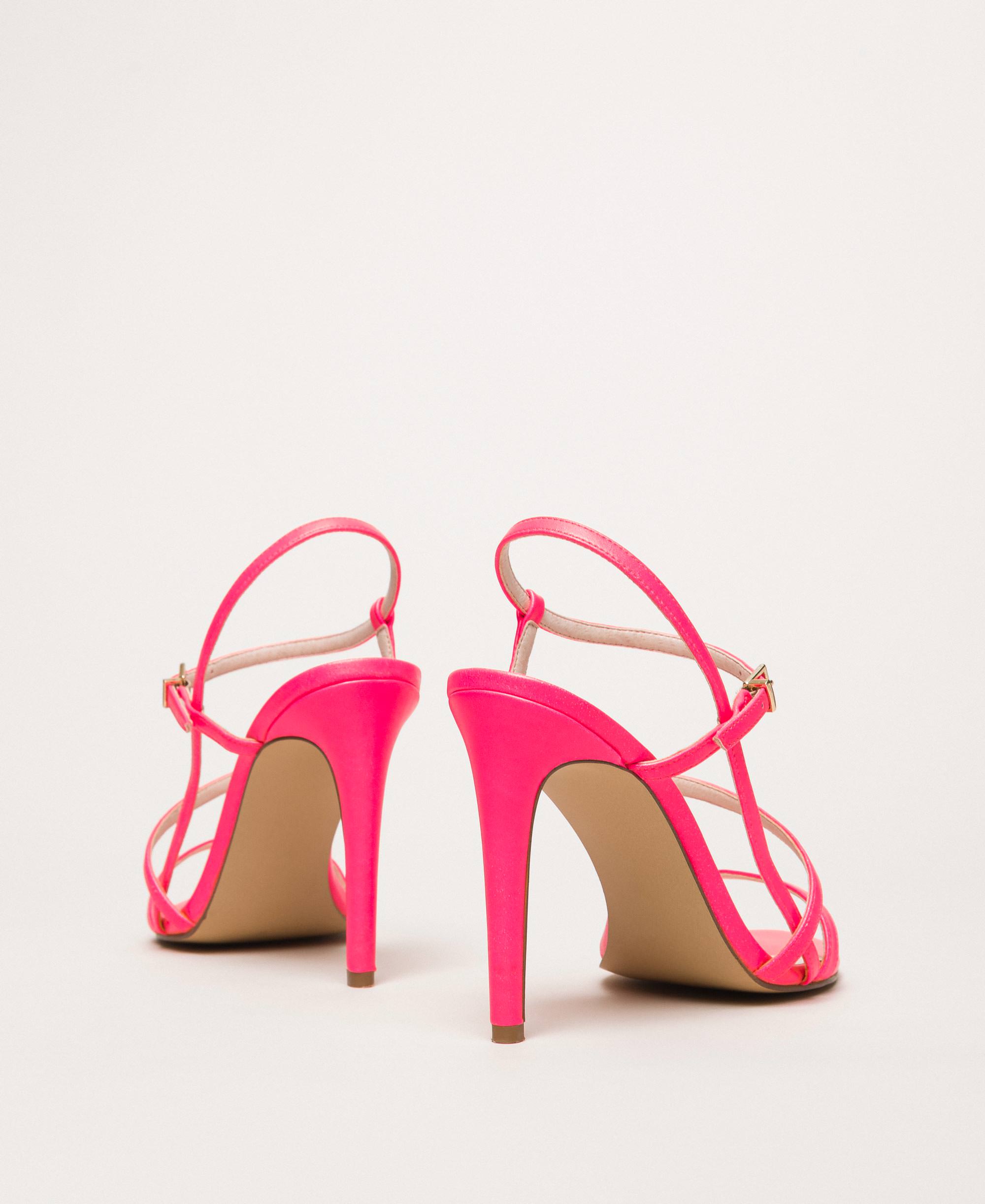 Sandali alti in similpelle fluo Donna, Fucsia | TWINSET Milano