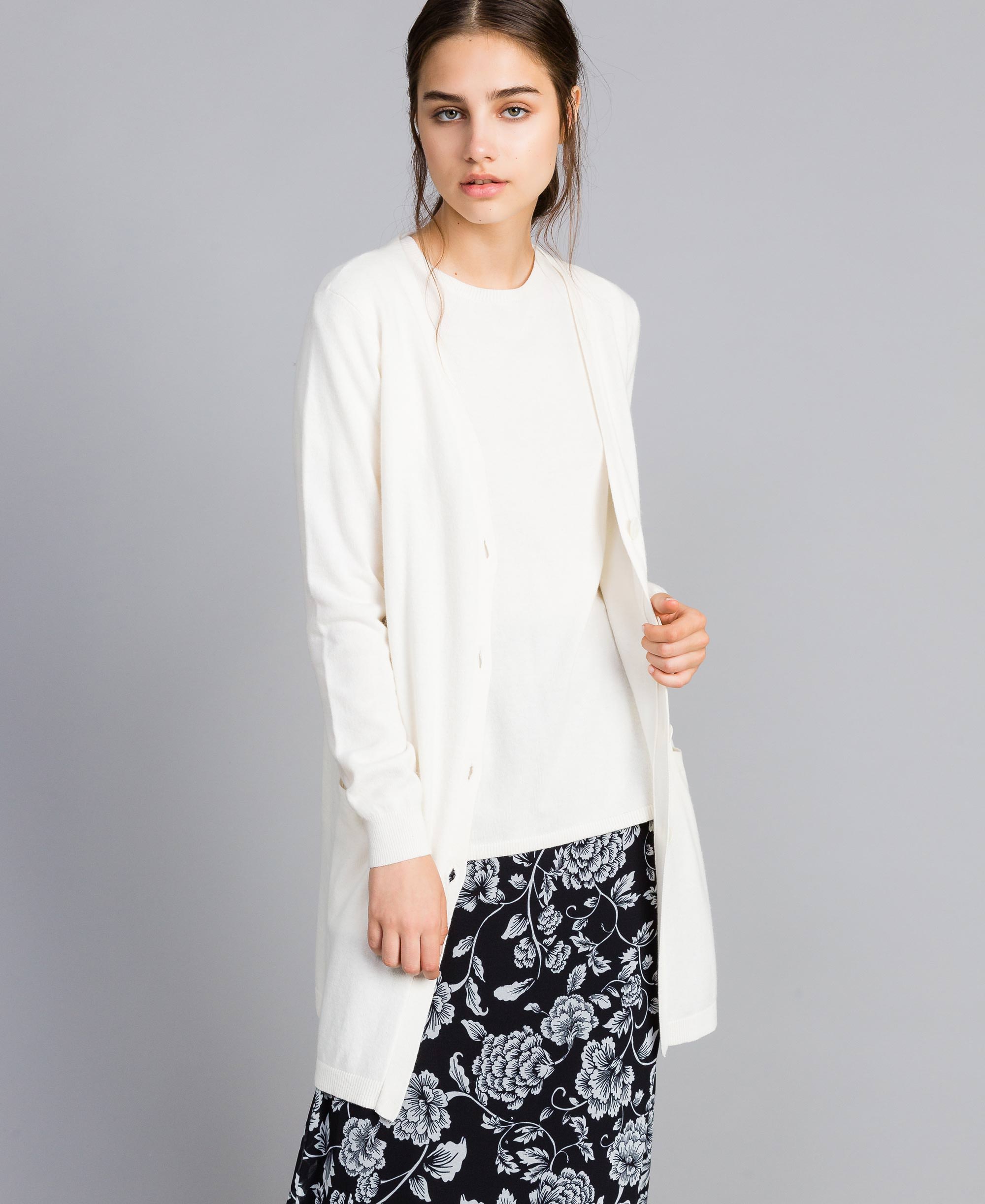 Madison Avenue Soft Cashmere Blend Women's Half Neck Cardigan