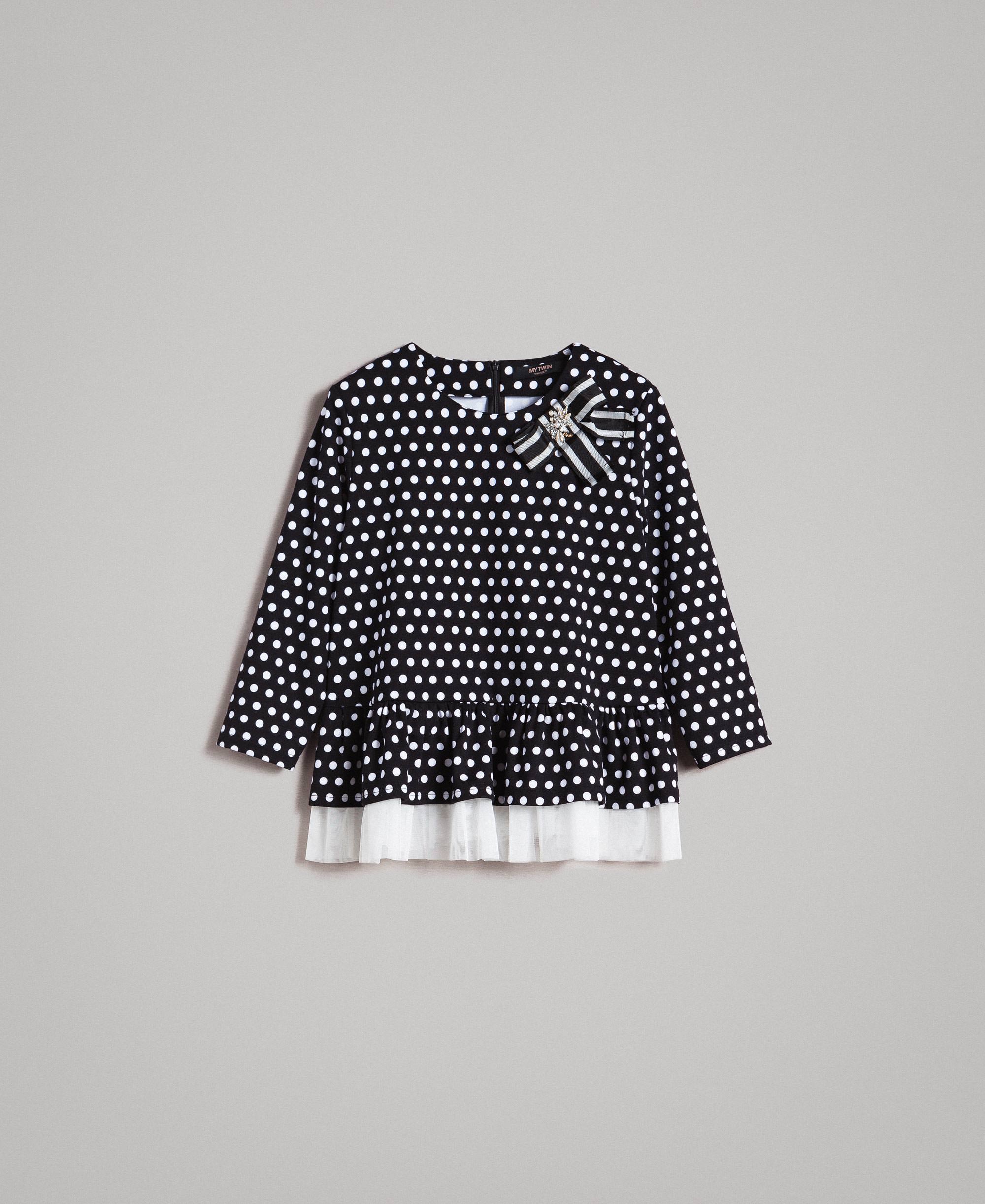 black and gold polka dot blouse