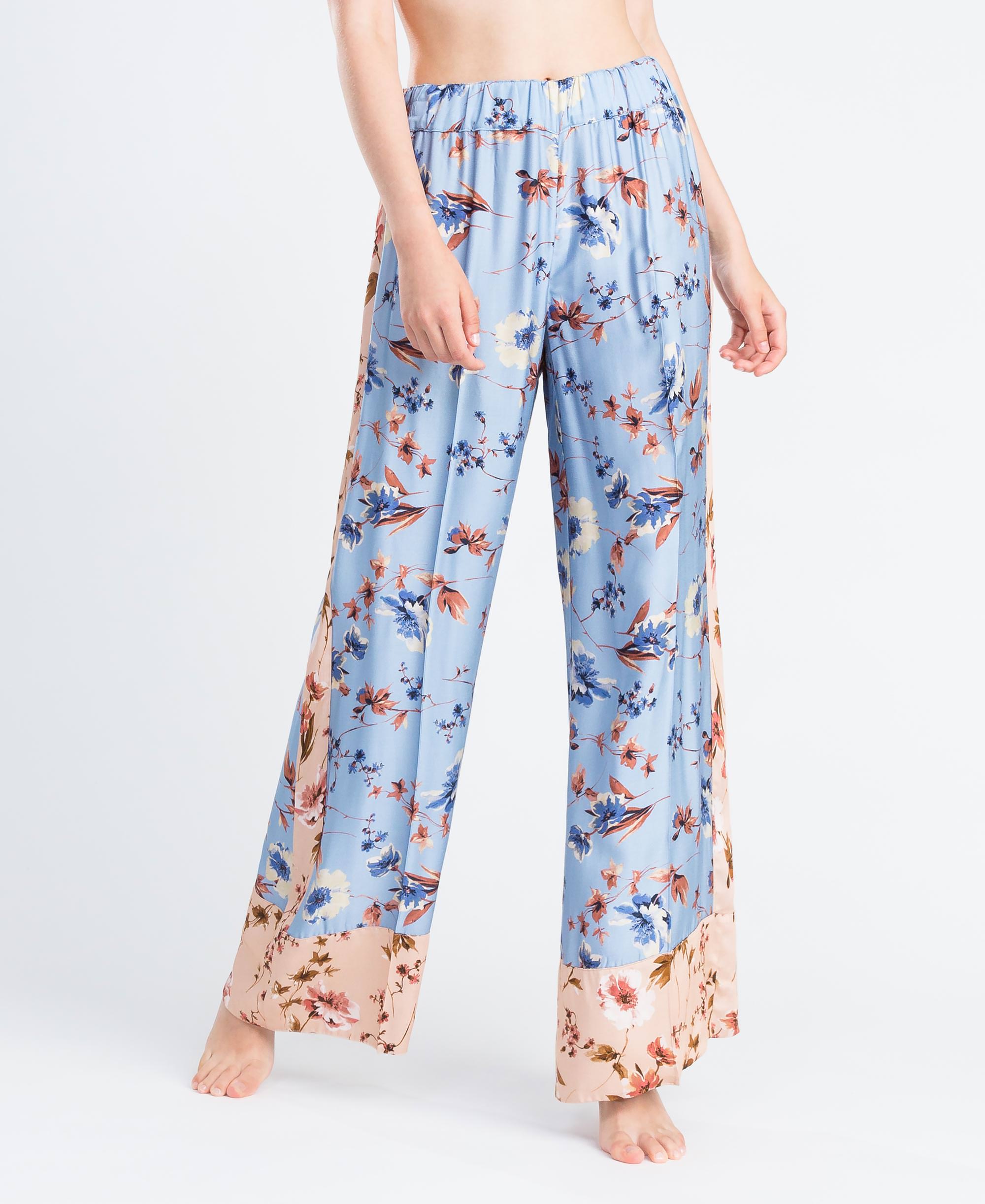 Pantaloni palazzo stampati a fiori