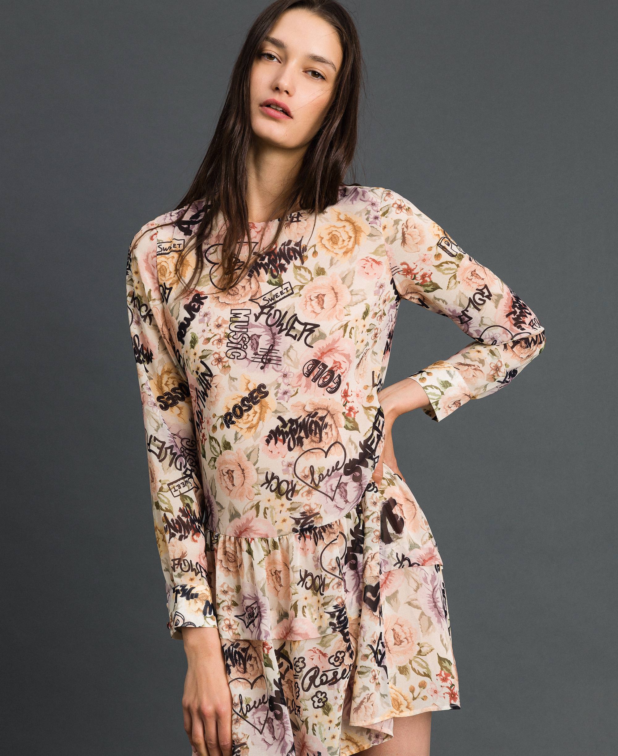 Robe Imprimé Floral Graphique