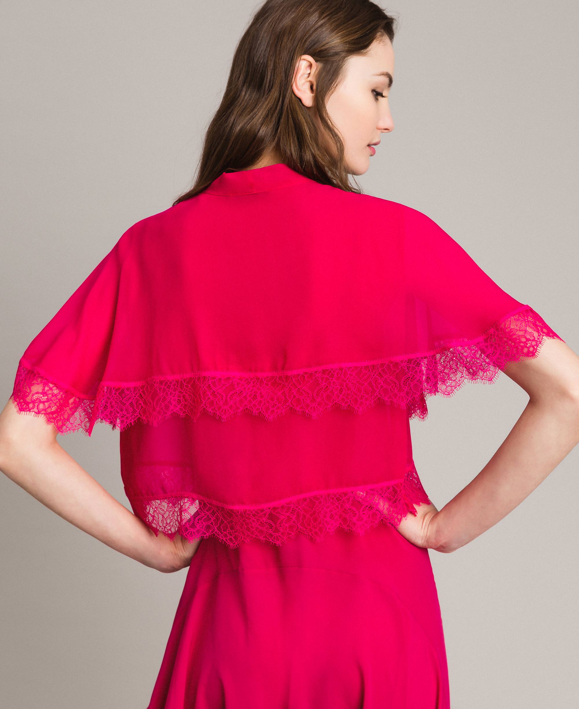 Coprispalle Donna In Pizzo A Rete Y2K - Maniche Lunghe Con Fiocco - Cardigan Estivo Grunge - Taglia Unica - Colore Blu