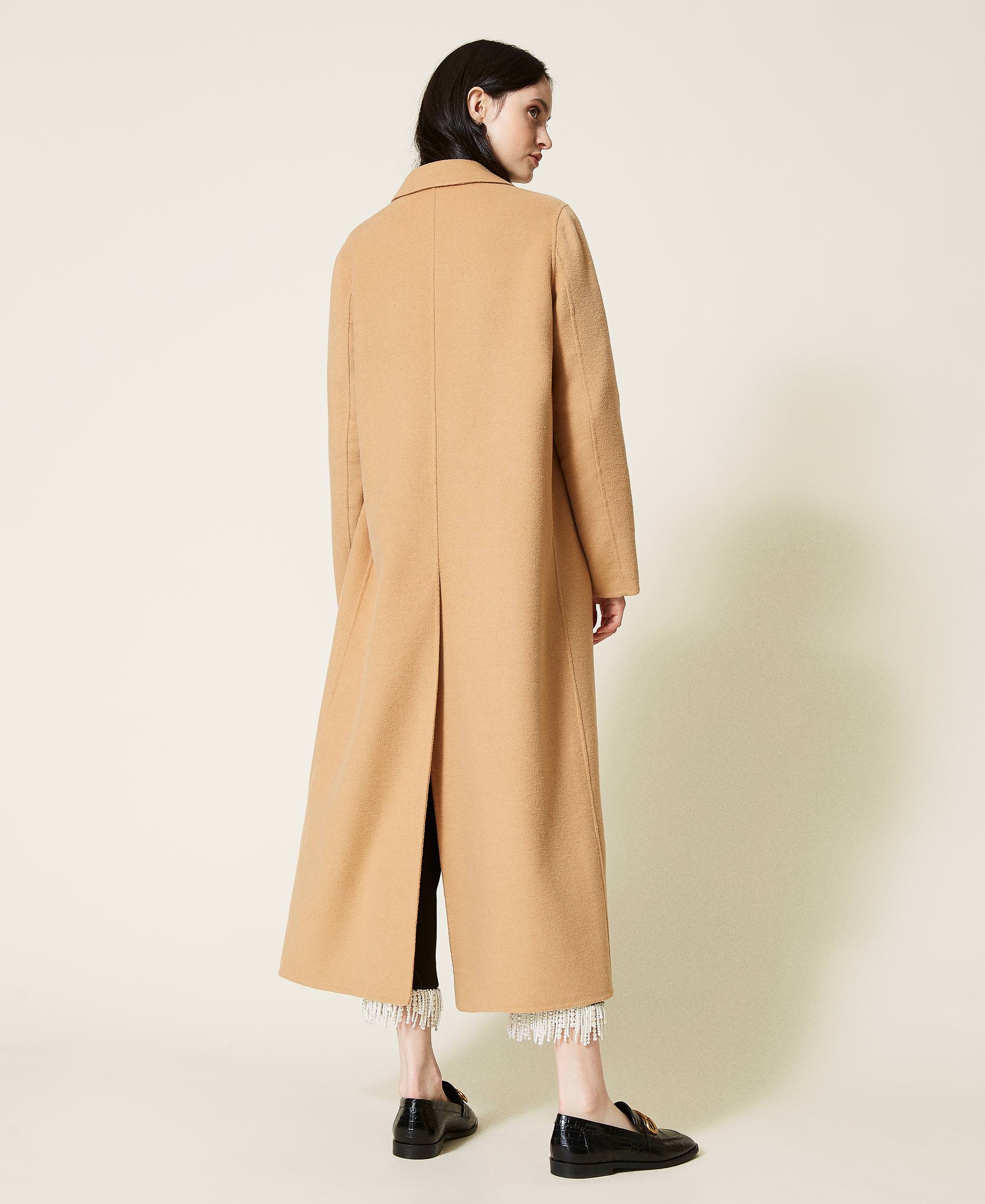 long wool beige coat