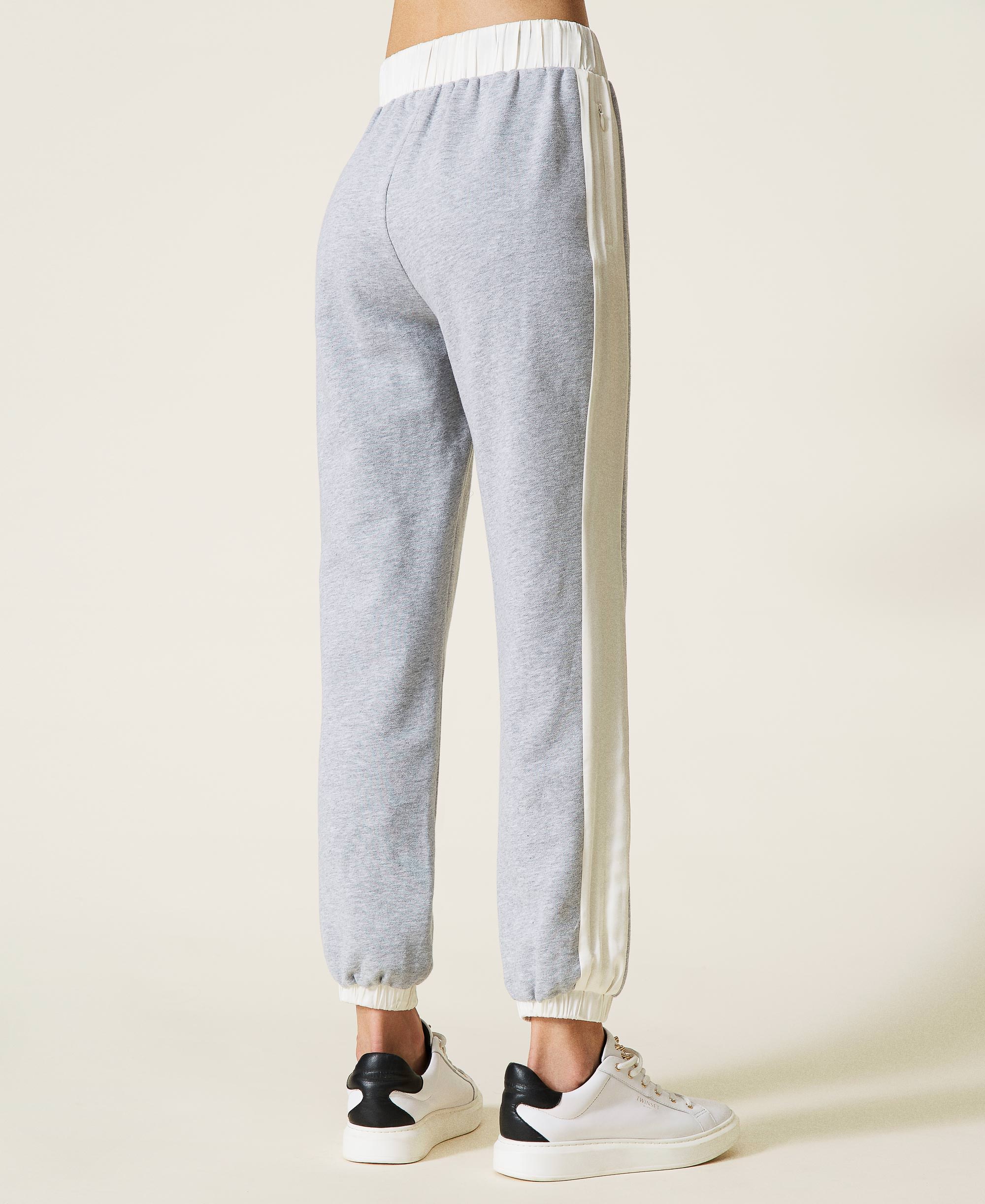 Joggers in felpa mélange Donna, Grigio | TWINSET Milano