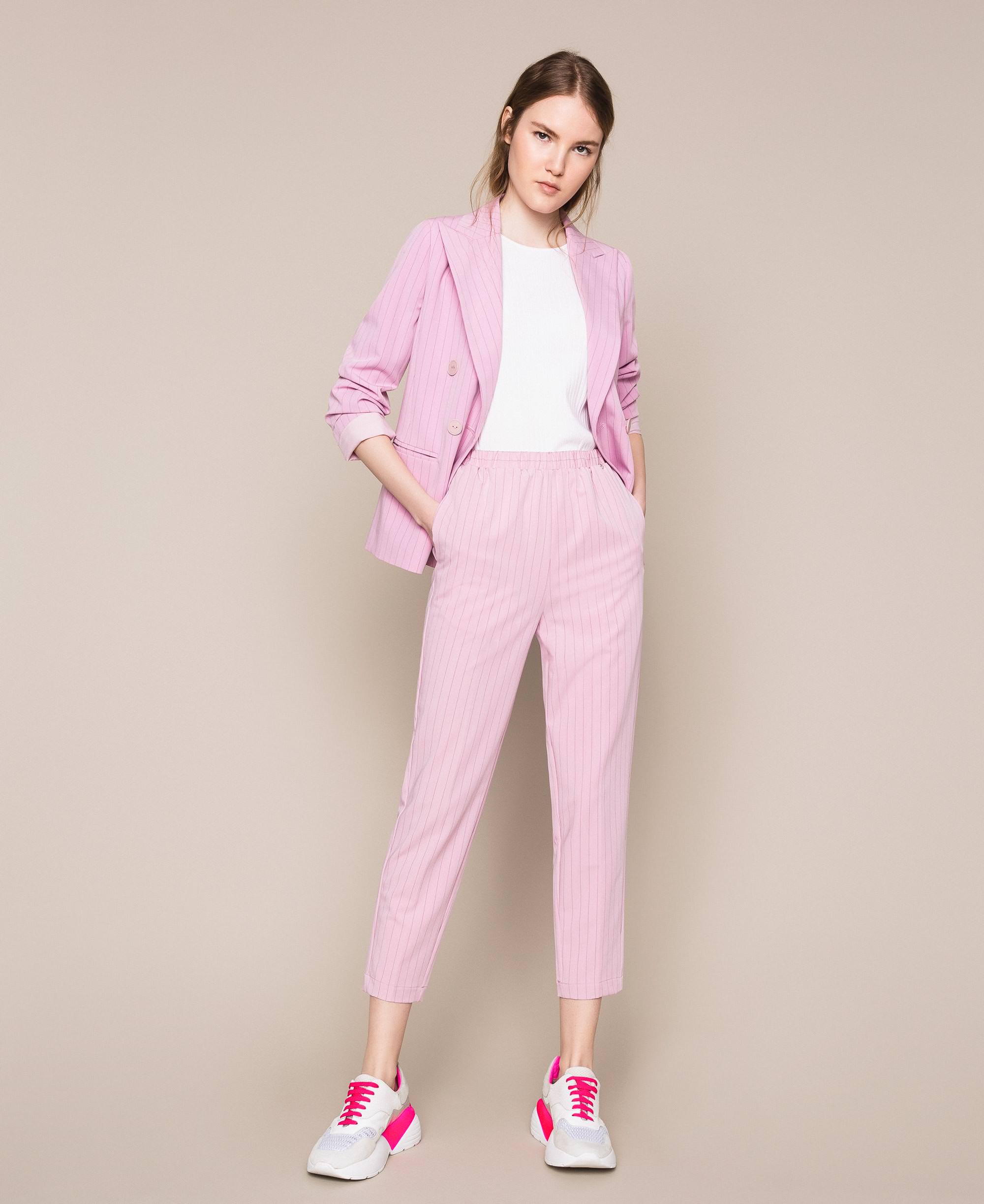 Pin stripe cigarette trousers Woman 