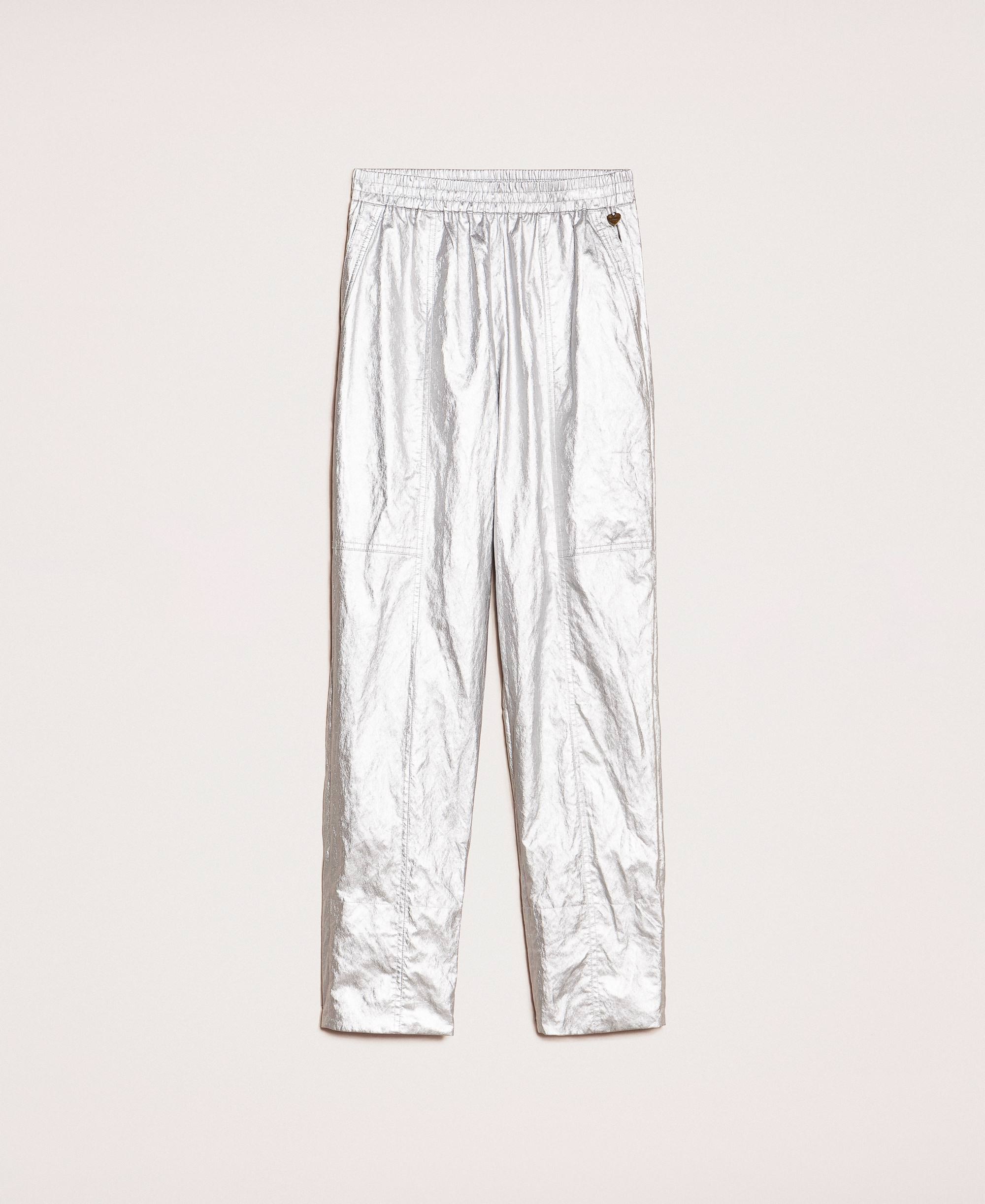 Laminated elasticated trousers Woman 