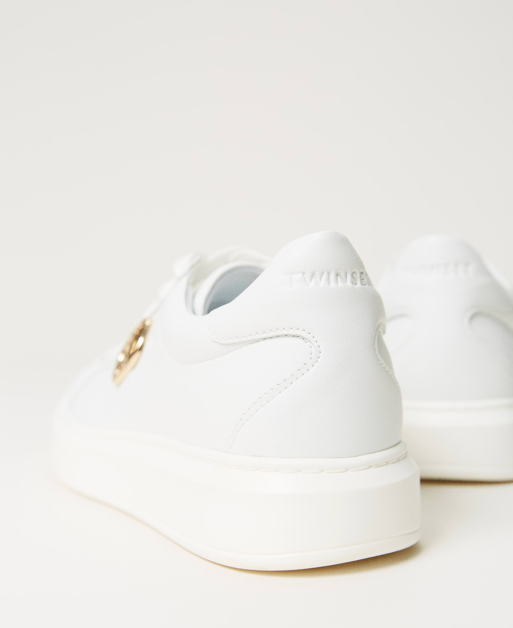 Trainers with logo Woman, White | TWINSET Milano
